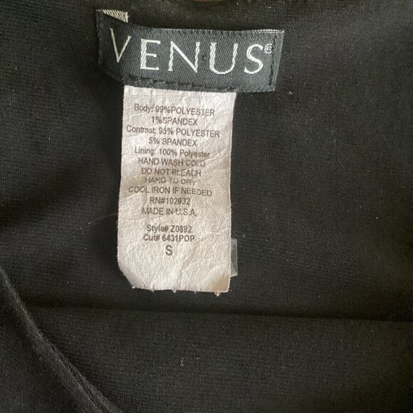 Tank Dress w/ Ruffle Detailing & Sheer Overlay Sz S Venus #129N - Picture 6 of 6